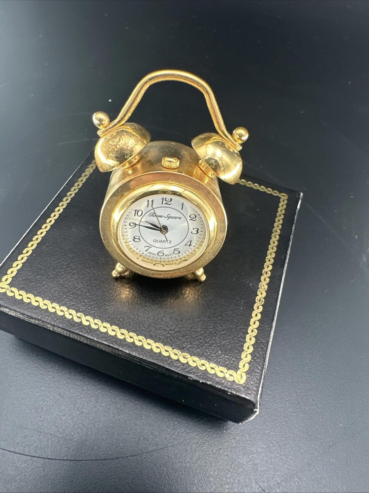 VTG Mini Solid Brass Mini Quartz "Times Square" w Box
