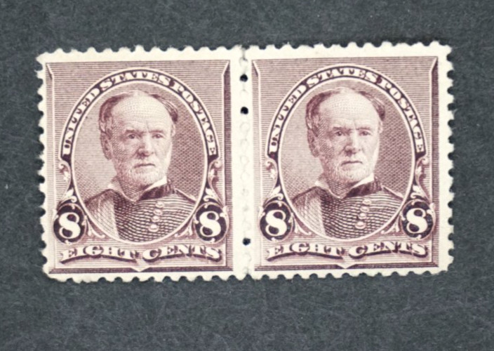 US #225 pair Mint NH stamps
