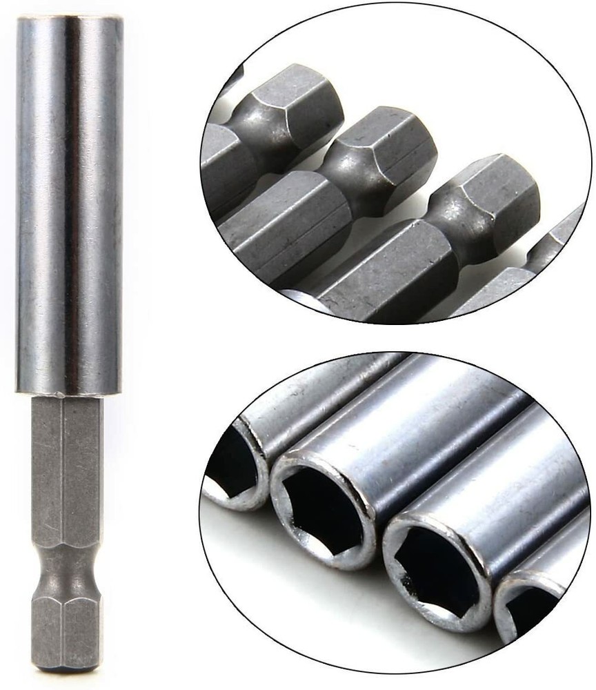 10 Pack Magnetic Extension Socket Drill Bit Holder 1/4" Hex Power Tools