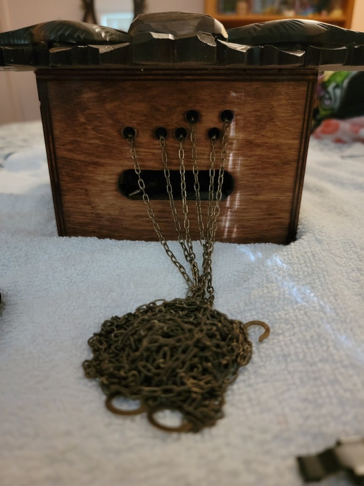 Vintage Solid Wood German Cuckoo Clock WORKS