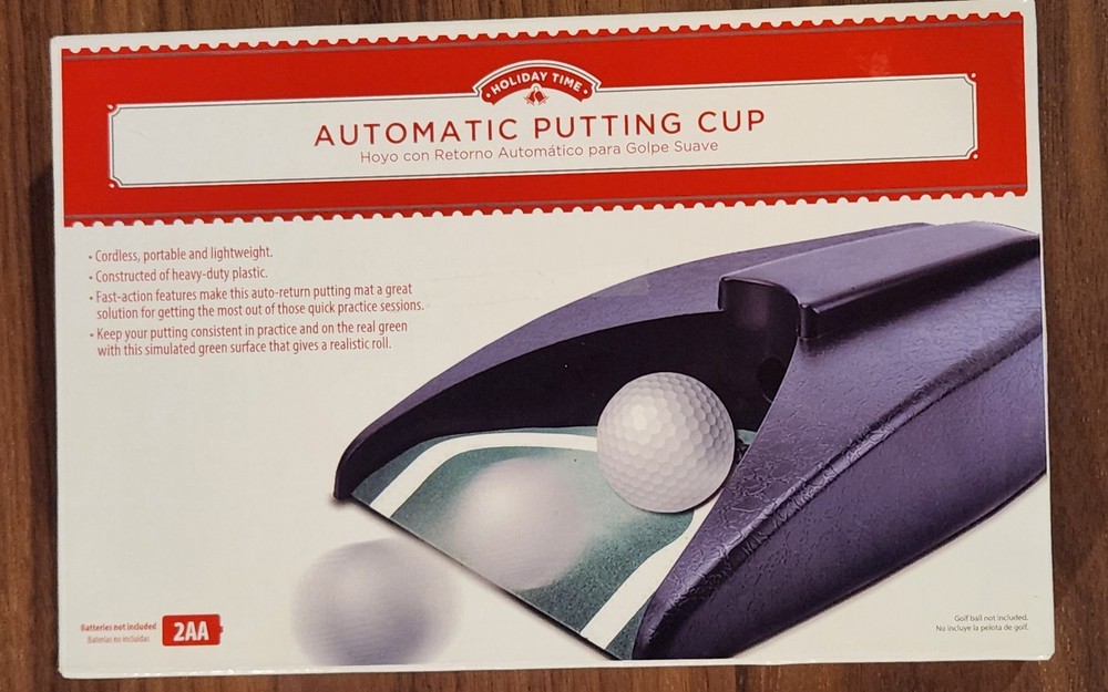 Automatic Putting Cup Black Cordless and Portable Holiday Time NEW