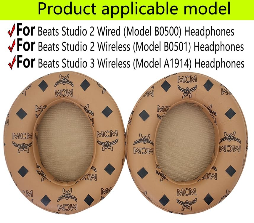 Replacement Ear Pads are Compatible with Beats Studio 2 / Brown Flower