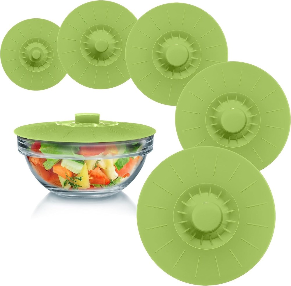 Easy Grip Silicone Bowl Covers - 5 Pcs