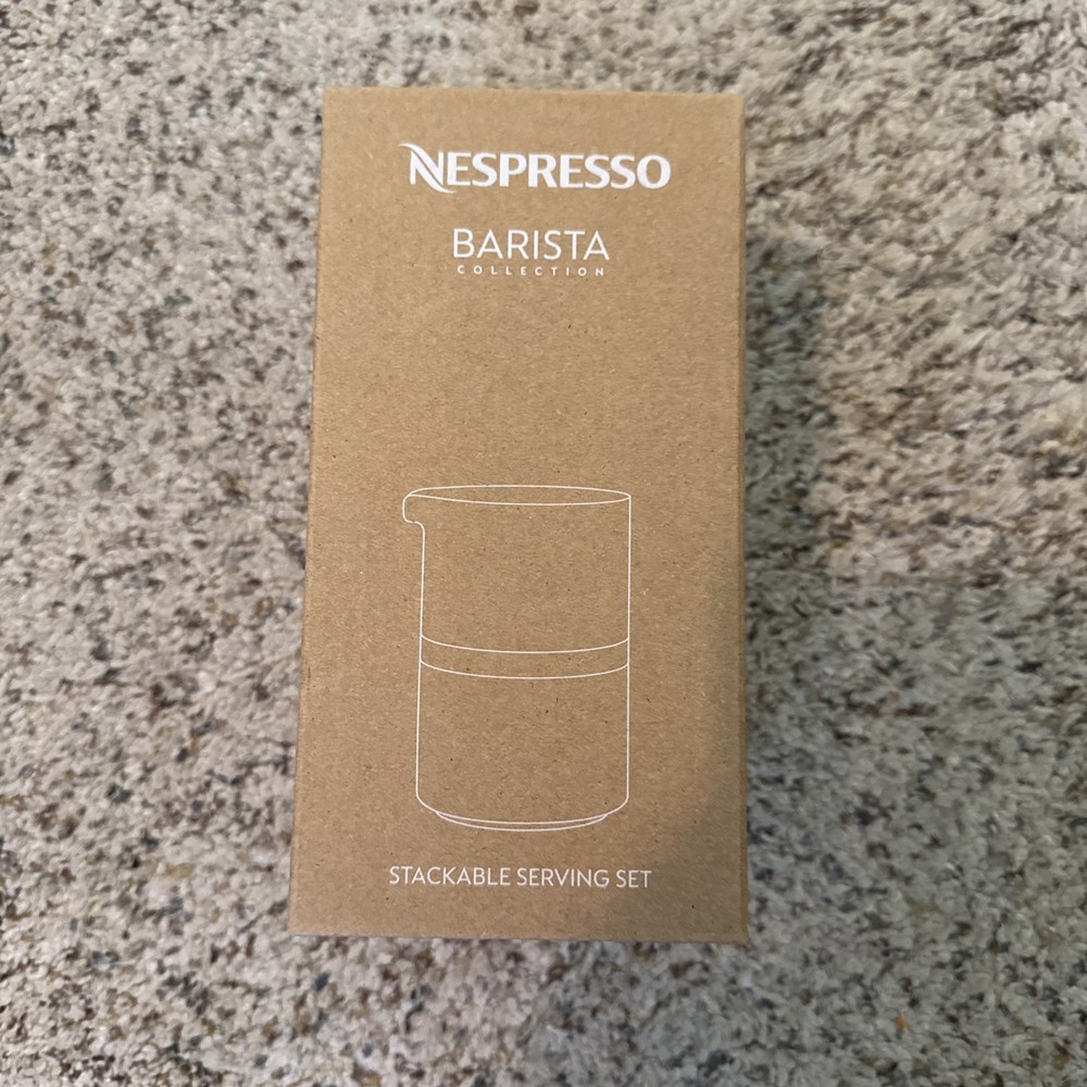Nespresso Stackable Serving Set NIB Barista Collection Ceramic NEW