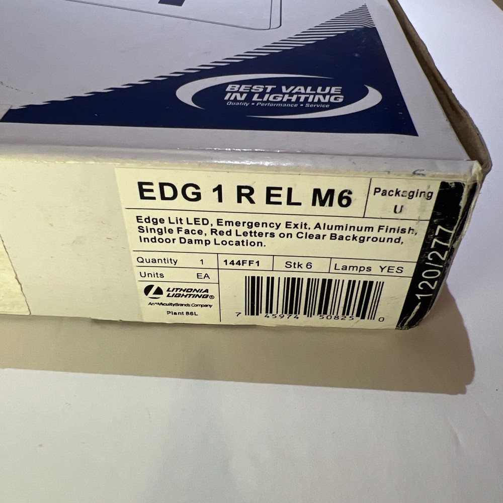 Lithonia Lighting LED Emergency Exit Sign (EDG1RELM6)