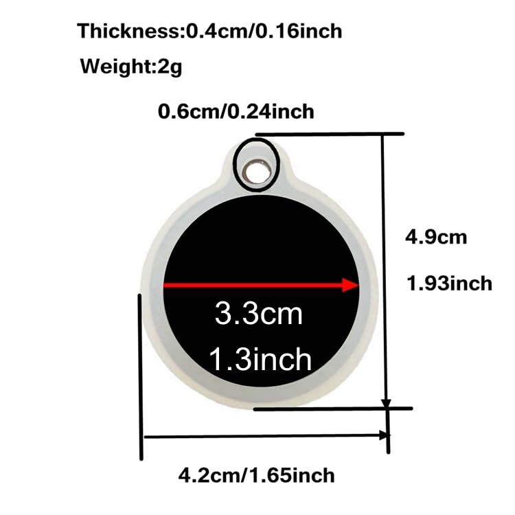 Dog Tag Silencer Extra Large Silicone Round Protector for Pet ID Tags 6 Piece...
