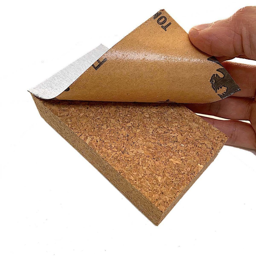 Guitar Tools International Flat Beveled Cork Sanding Block - 6 pcs - LCBS2 -
