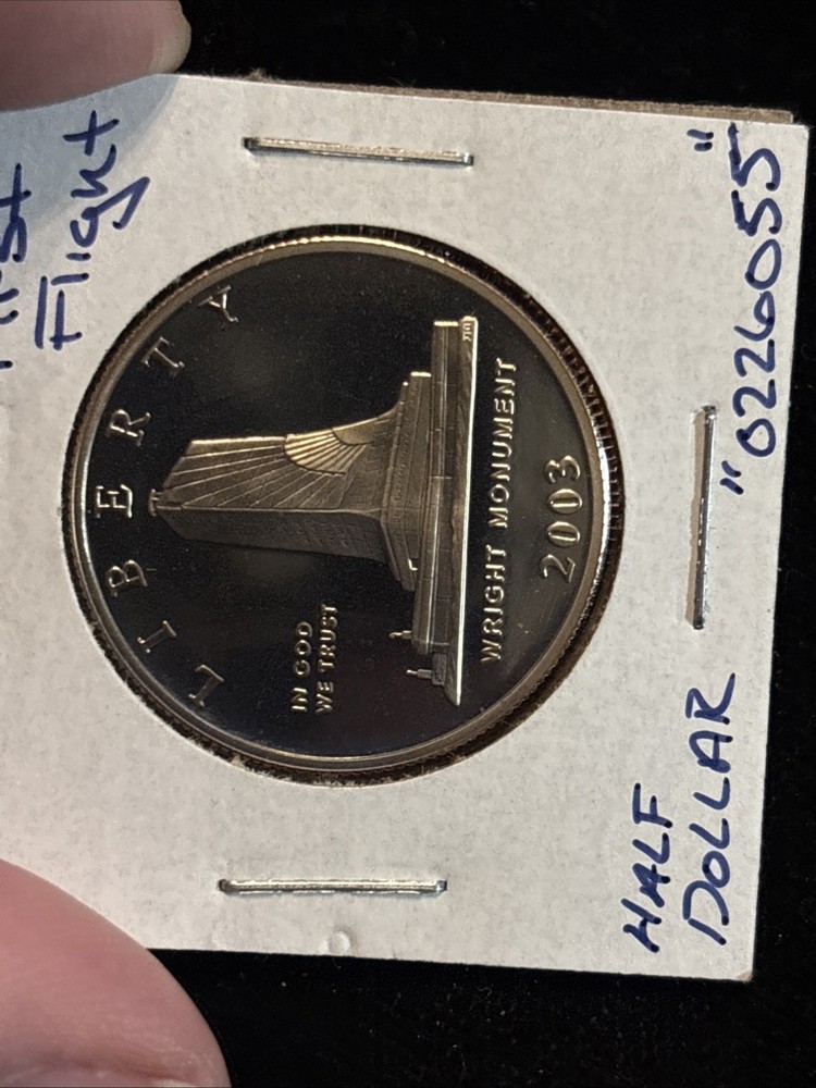 2003 First Flight Half Dollar “0226055” Proof Wright Monument 50c