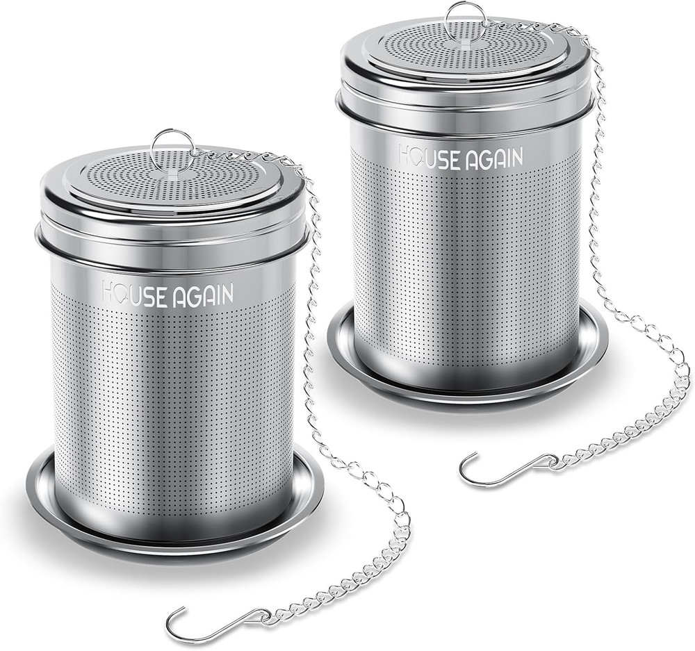 2 Pack Tea Infuser, Extra Fine Mesh Tea Infusers for Loose Tea, 18/8 Stainless S