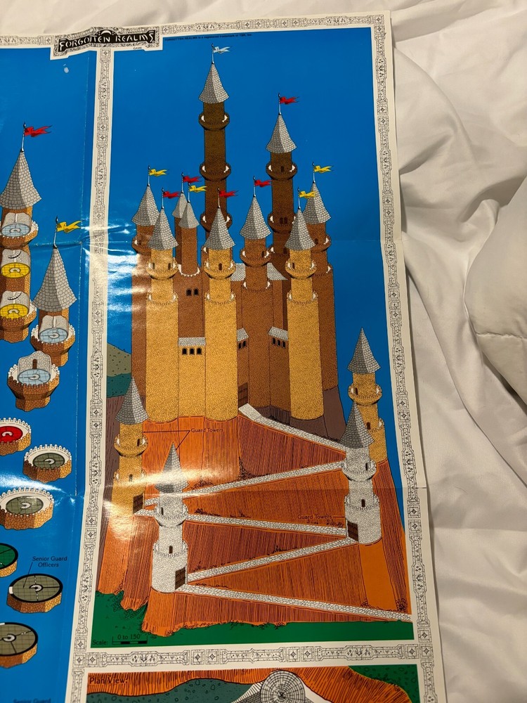 D&D Forgotten Realms Game Map - Vintage 1988