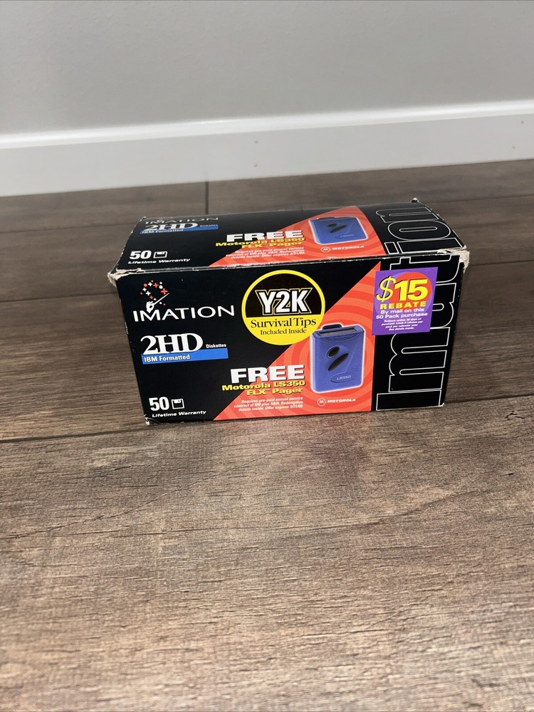 New Imation 2HD IBM Formatted Diskettes 47-Pack Open Box
