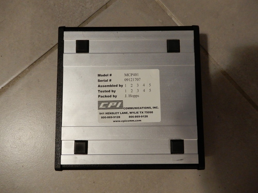 CPI MCP401 Tone Radio Termination Panel