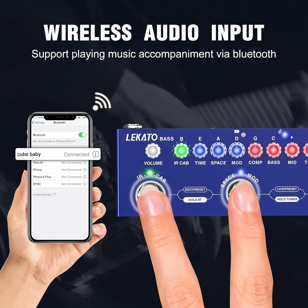 Bass Effects Processor with 3.5mm Headphone Out