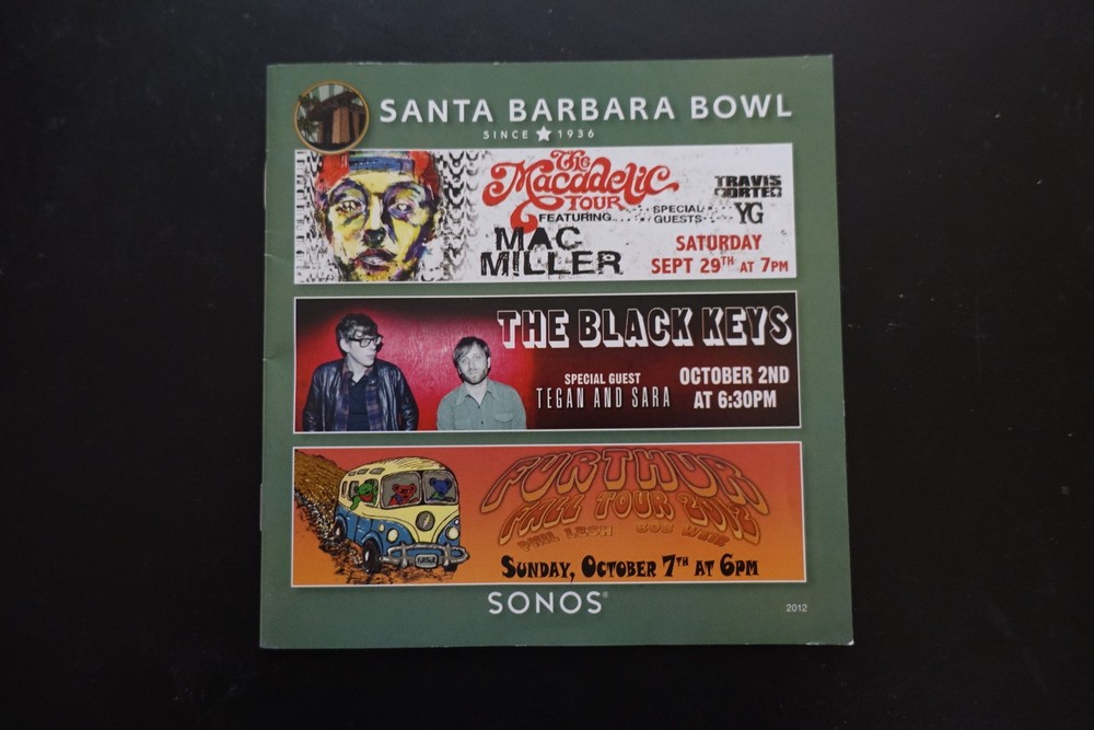 Furthur Santa Barbara Bowl Program 2012 Grateful Dead
