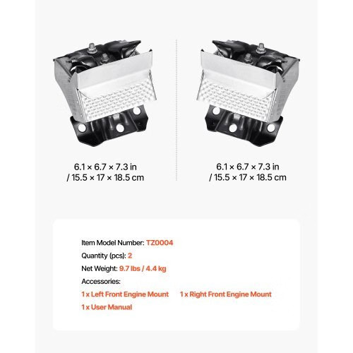 Engine Motor Mount Kit Replacement, Set of 2, Compatible with 2007?“2013 C