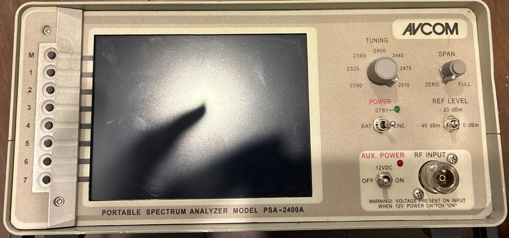 Avcom Portable Spectrum Analyzer Model PSA-2400A With Manual PDF Read Below!