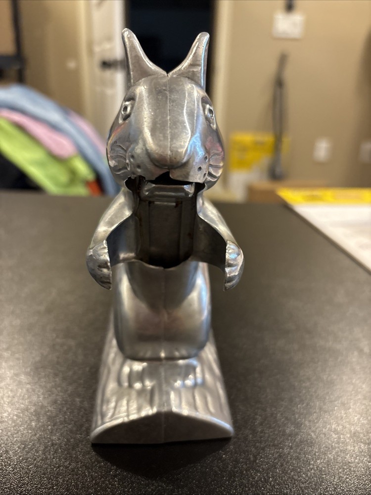 Vintage Cast Aluminum Squirrel Nut Cracker