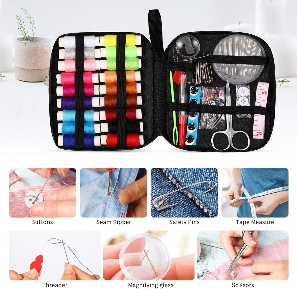 Sewing Kit Basic,Marcoon Needle and Thread with 1-18 Colors