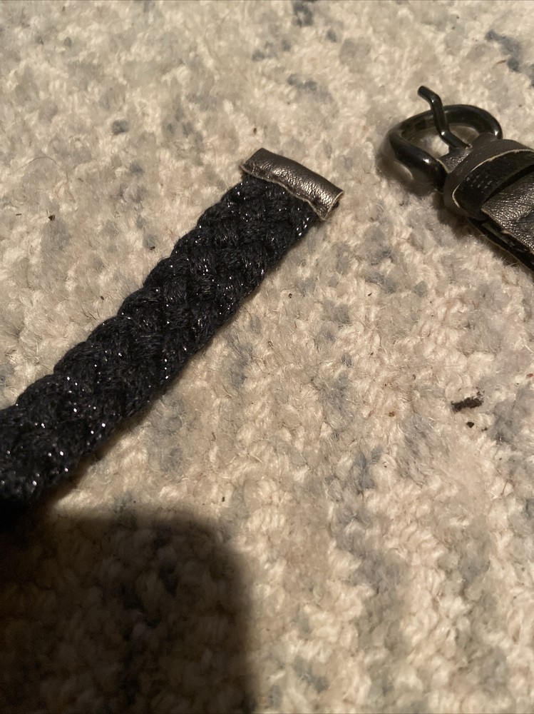 Womens Purple Glitter Braid Belt