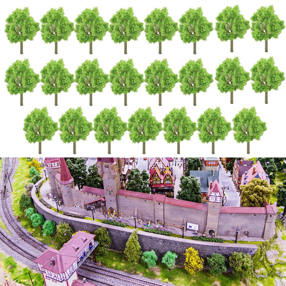 Model Tree Park Scenery Pure Handmade Scale Tree Train Railroad About 4CM