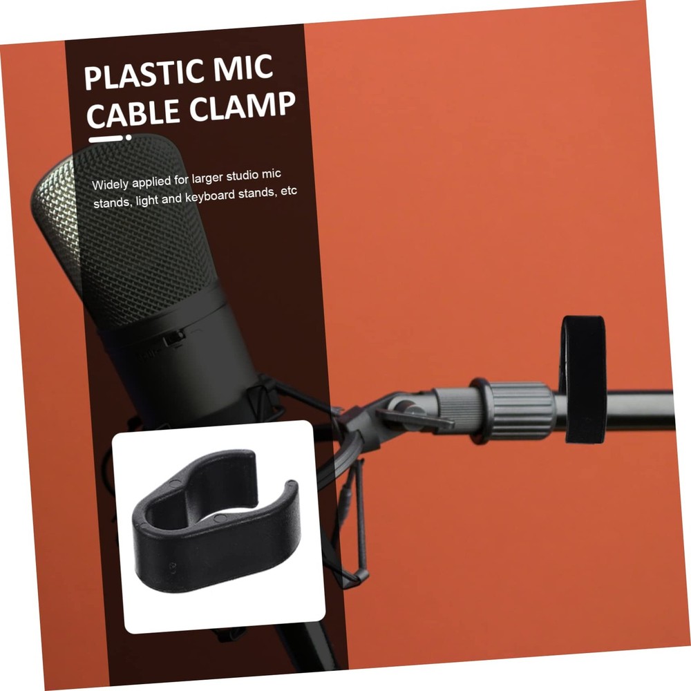 10Pcs Microphone Cable Clip, Microphone Bracket Cable Clip, Plastic Wire s, P...