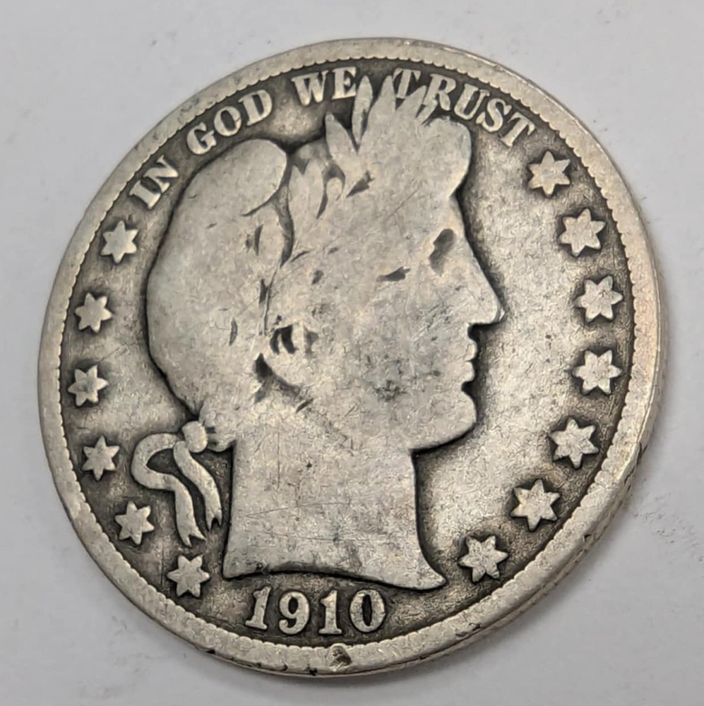 1910 Barber Half Dollar US Coin