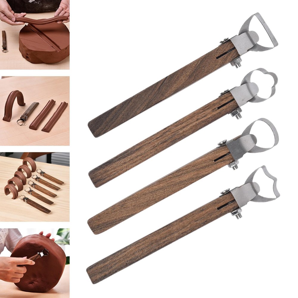 Portable Pottery Cup Handle Shape Tool DIY for Carving Texture Teapot Handle