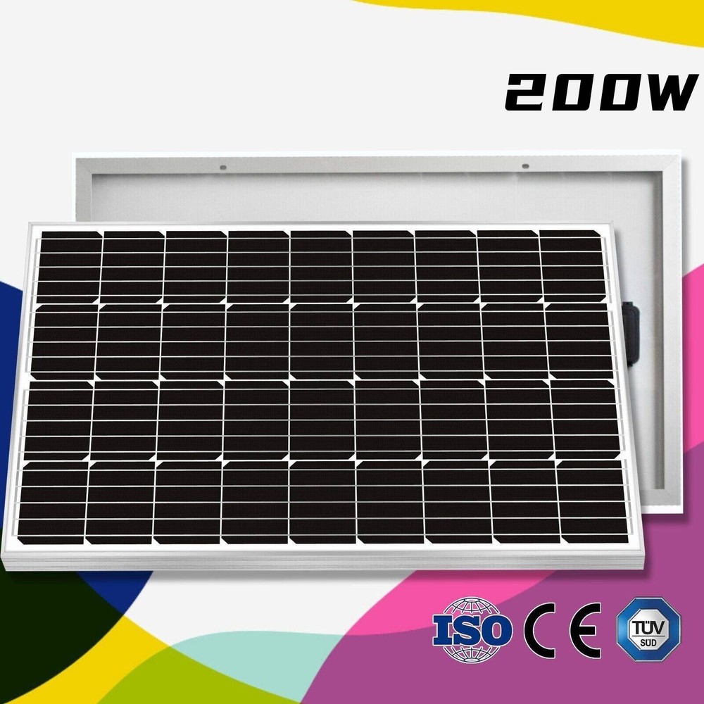 200W Solar Panel Mono Cell Module PV Power Charger 12V Solar Panels for Homes