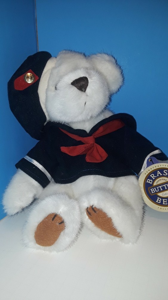 Brass Button Bears-"Taylor"-Handcrafted & Fully Jointed Plush 11" 1996