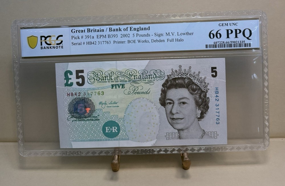 Great Britain-(4) Consecutive Five Pounds-PCGS