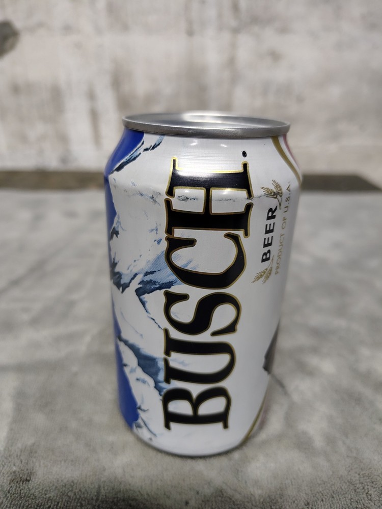 Busch Beer Can, Red Drum Fish Can, 12oz, Aluminum, Empty