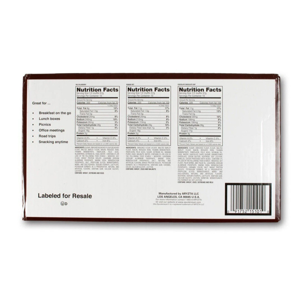 Otis Spunkmeyer Assorted Muffins 15 CT 60 OZ