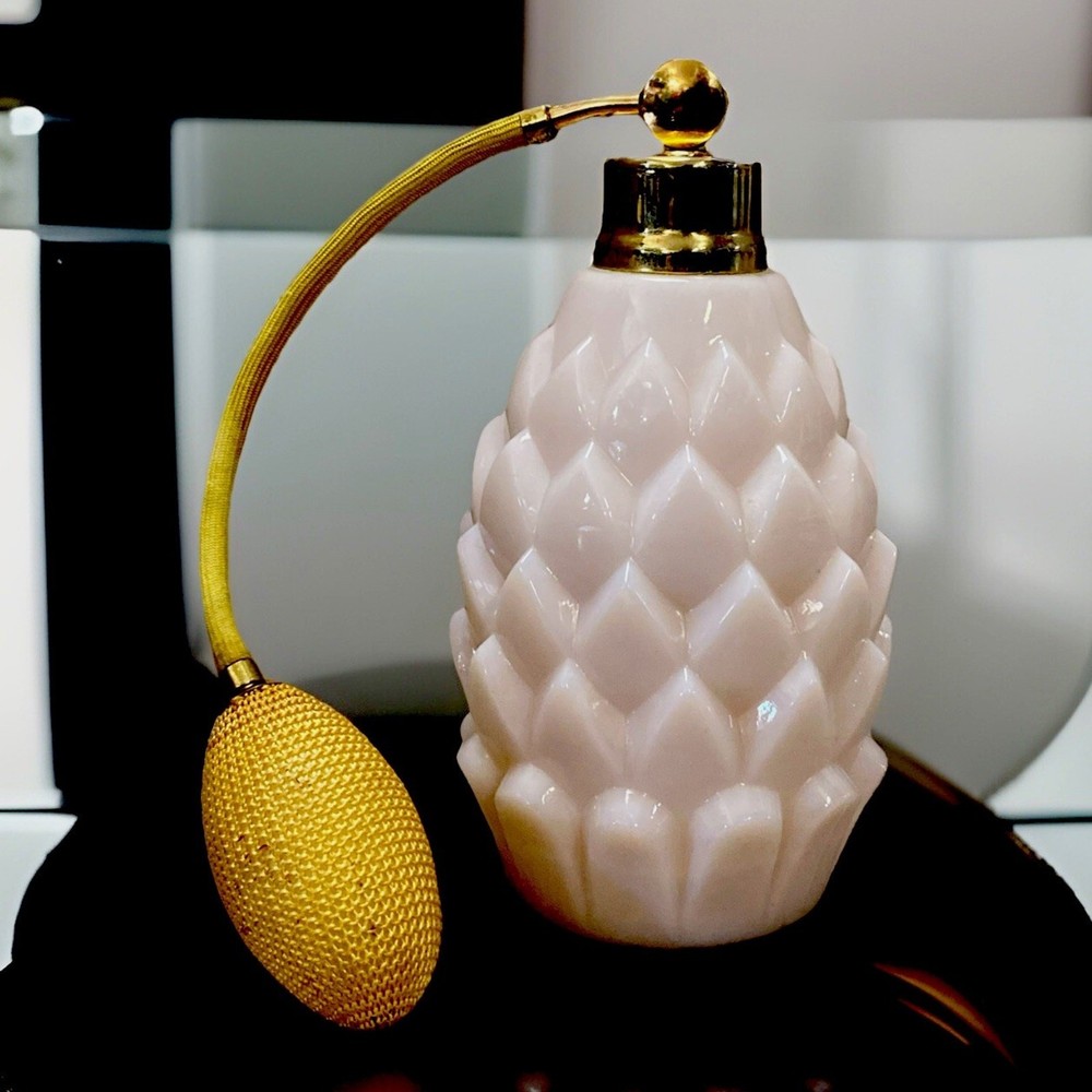 Stunning Pink Perfume W/ Atomizer Vanity Decor