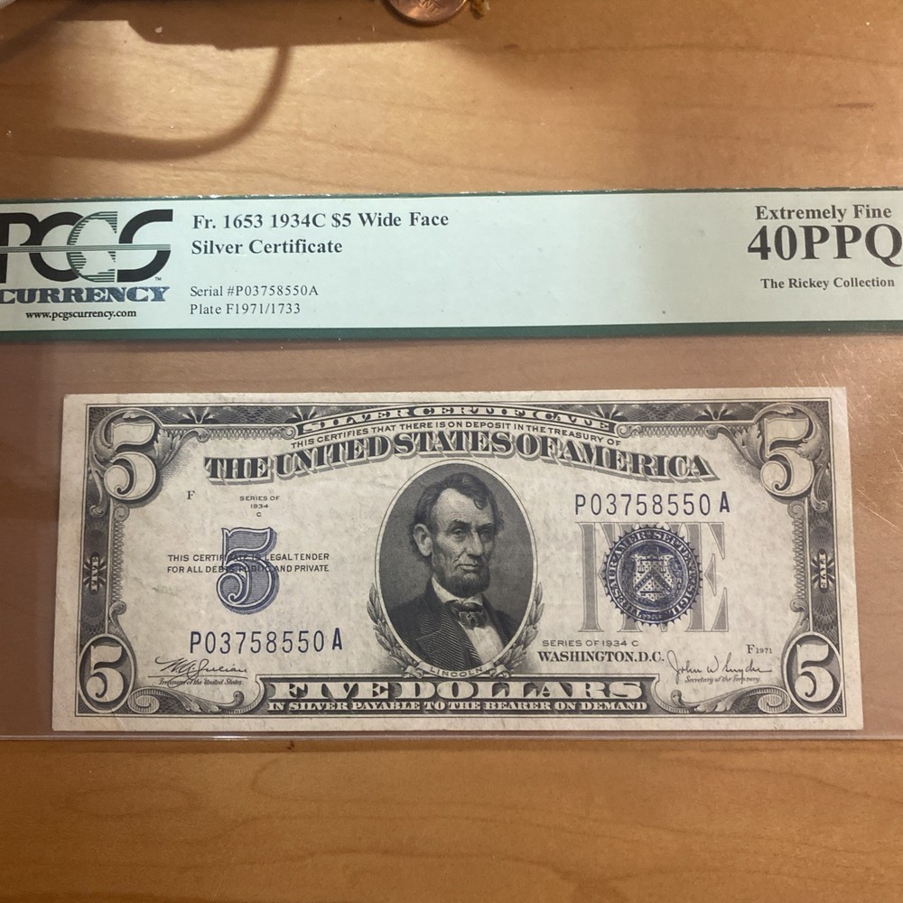 PCGS $5 Silver Certificate 40ppq