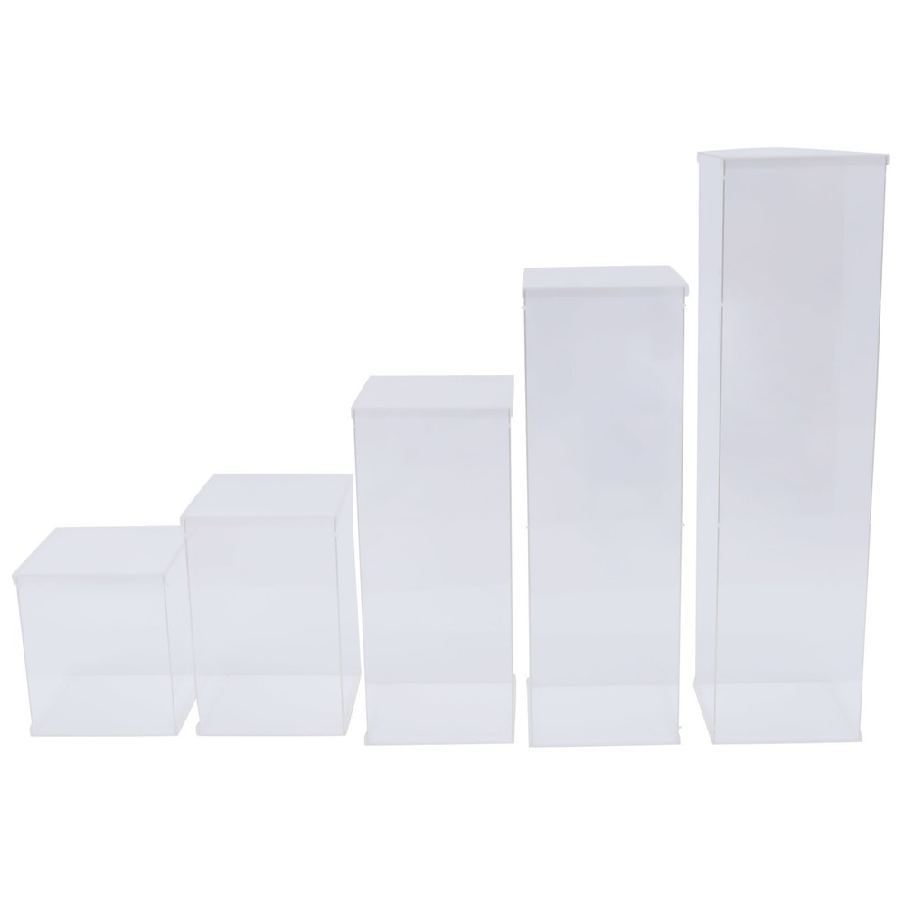 Acrylic Display Box Rectangular Floral Display Box Freestanding New 5 Pieces