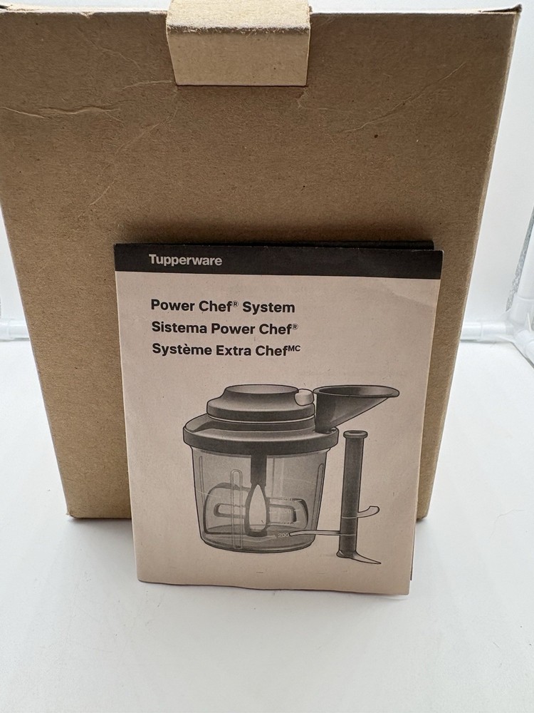 Tupperware Power Chef System Manual Food Processor Chopper w/ Blade &