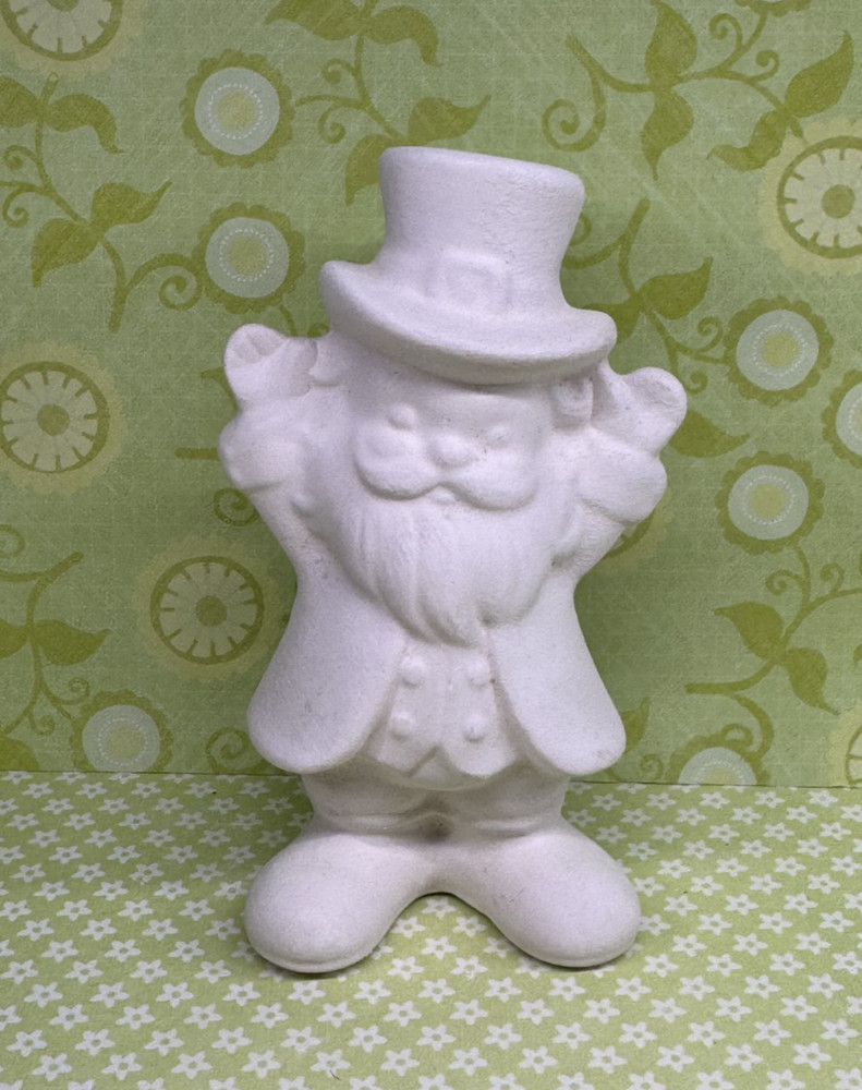Small Leprechaun Figurine -Unpainted Ceramic Bisque