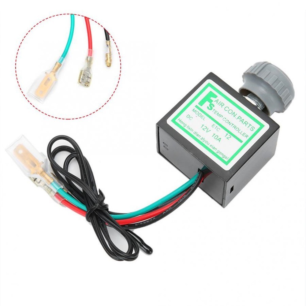 12V Car AC Thermostat Switch Adjustable Electronic Temperature Control