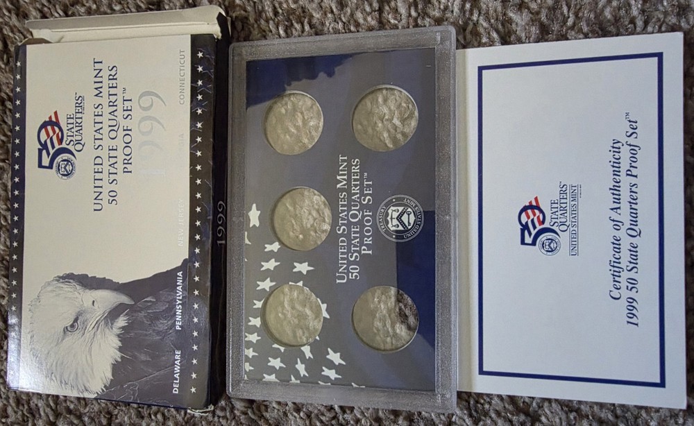1999-2008 Silver Proof Box Only NO Coins
