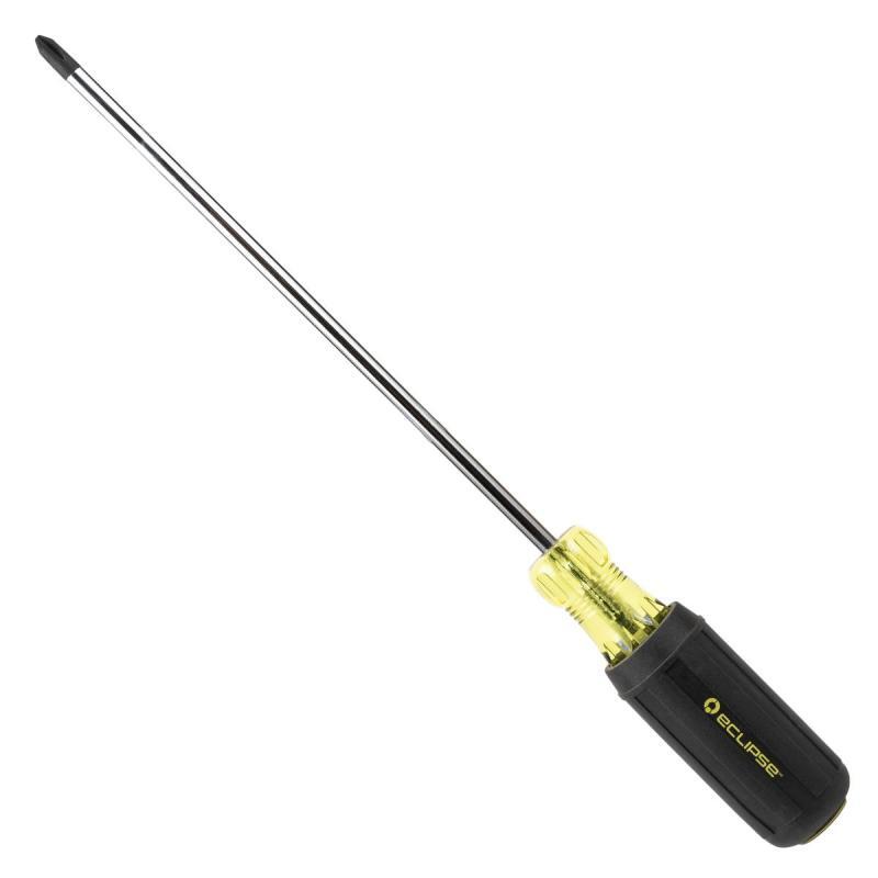 Eclipse 800-096 Phillips Screwdriver, #2x8", Rubber Grip
