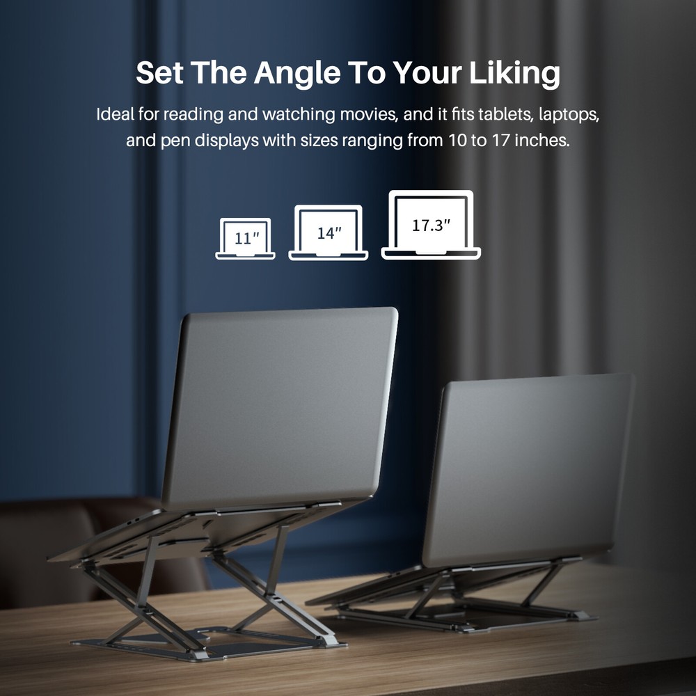 P17S Foldable Double Layer Stand fits tablets, laptops, and pen displays