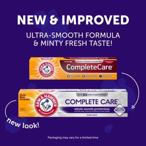 Arm & Hammer Complete Care Fluoride Anticavity Toothpaste Fresh Mint 6 Oz Each