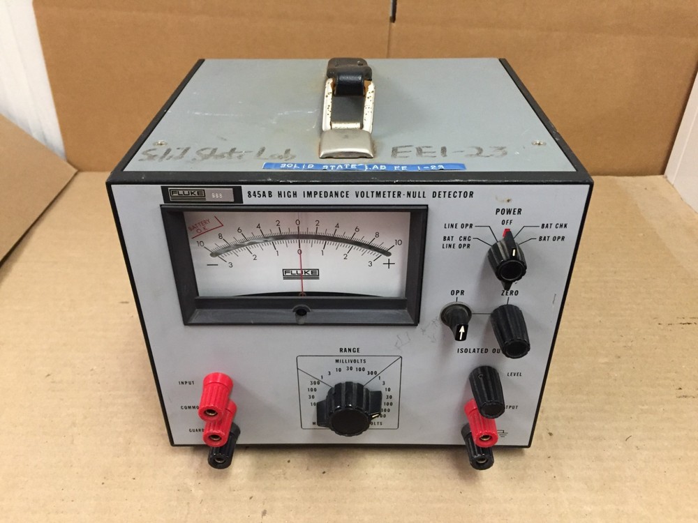 Fluke 845AB High Impedance Voltmeter Null Detector Untested