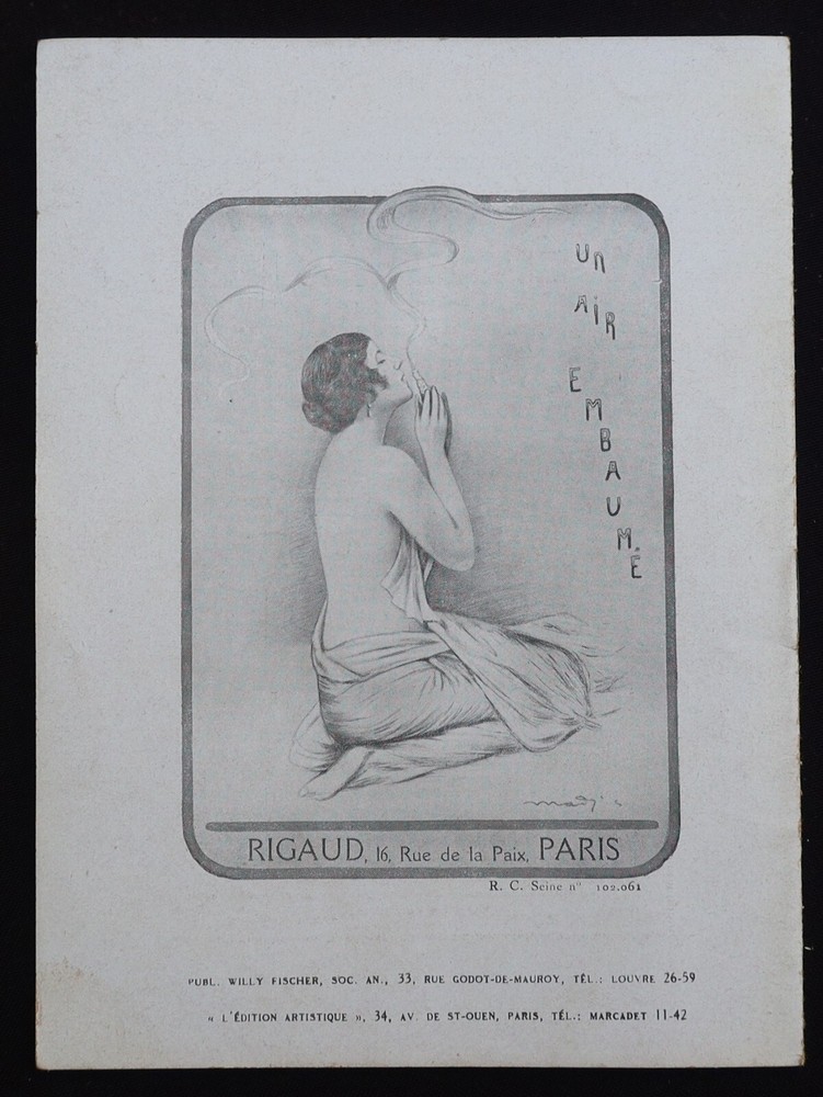 Program 1925 Théâtre TRIANON LYRIQUE Cute illustrator BOSCHER Art Deco