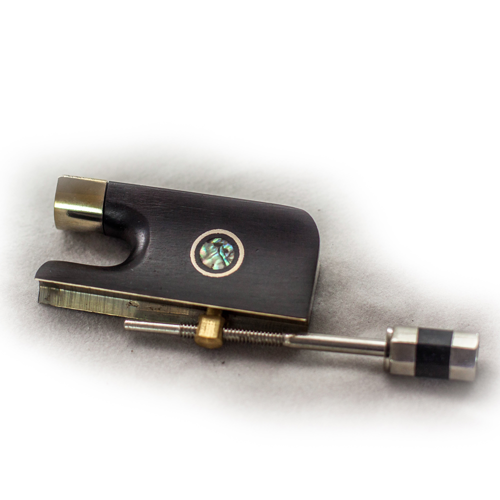 Fully Lined Ebony Frog for Viola Bow