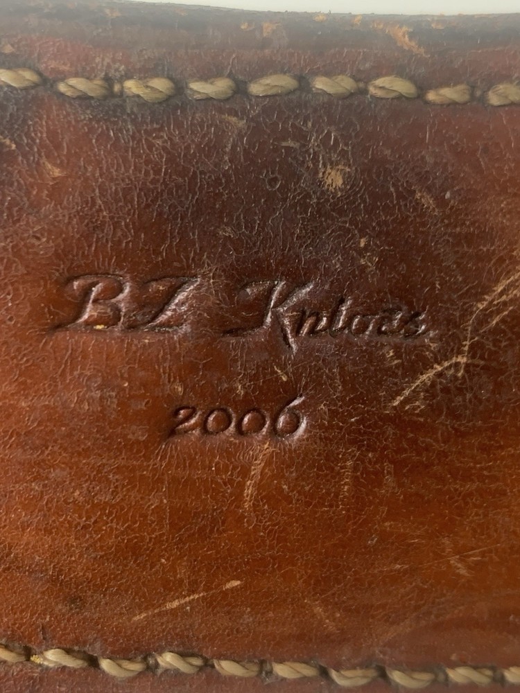 BZ Knives Leather Sheath for Fixed Blade Knife with Belt Loop