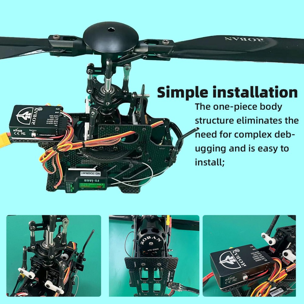 RTF B206 RC Helicopter X2 Flight control Model GPS Auto Return Roban 470 Size