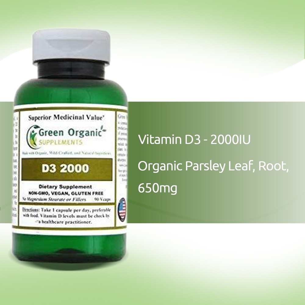 Green Organic Supplements' Vitamin D3, 2000IU
