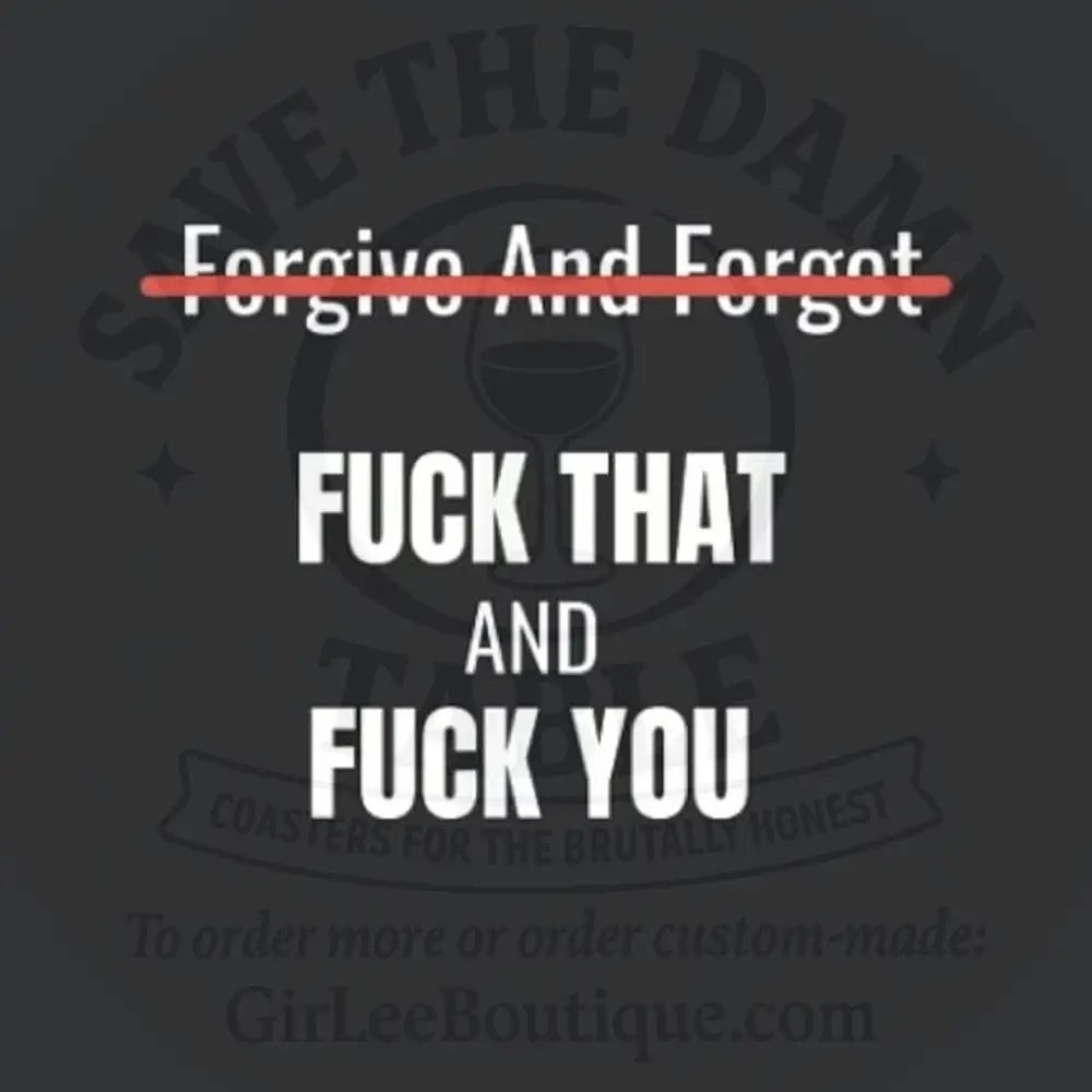 Handmade Coaster: Forgiveness Denied