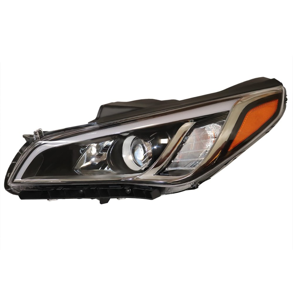 Halogen Headlight Assembly for 2015-2017 Sonata Right Passenger Side DRL